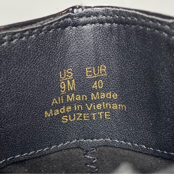 Sam Edelman Suzette Black Patent Chelsea Heeled Bootie 9M - Picture 11 of 14